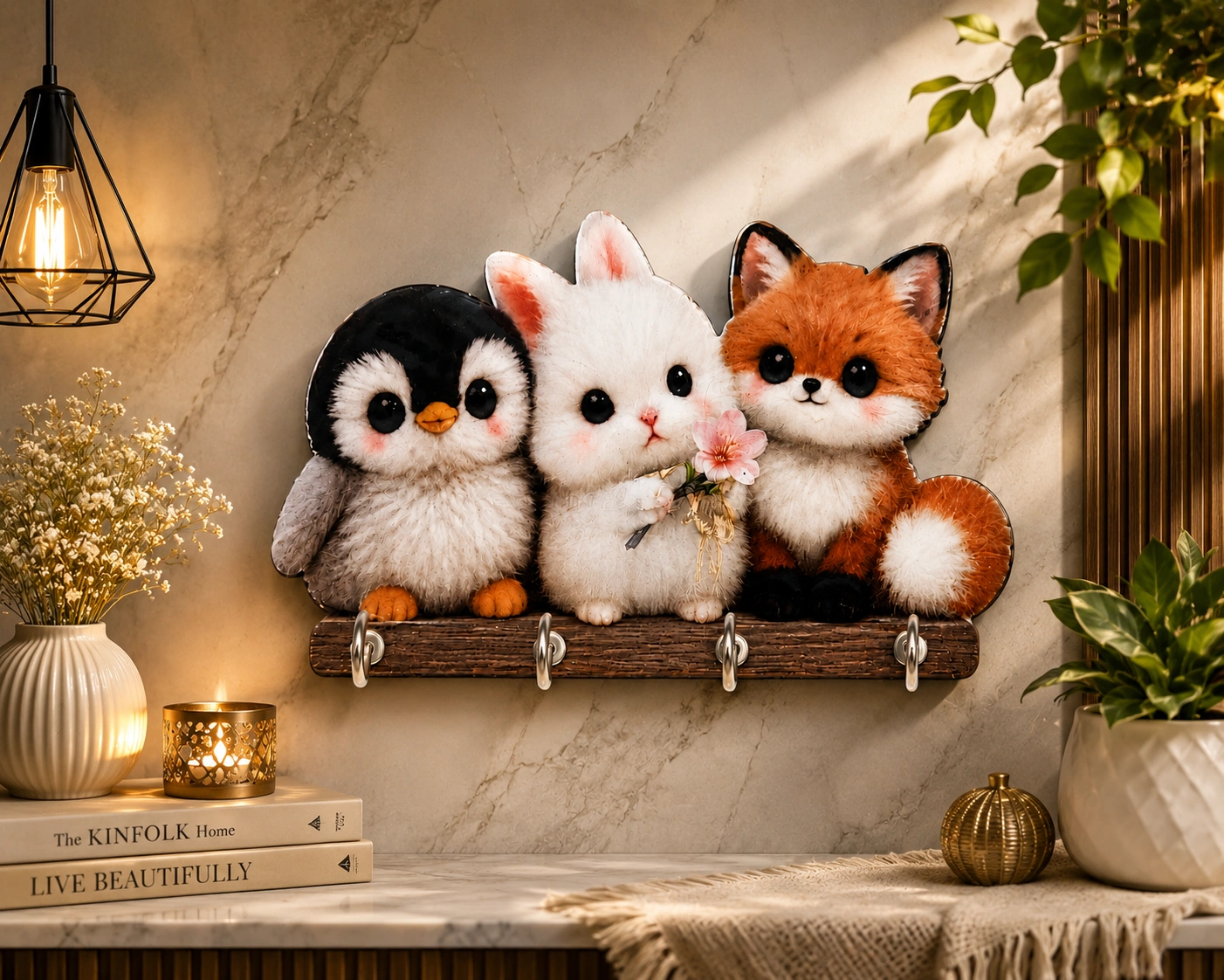 Charming Woodland Friends Keyholder