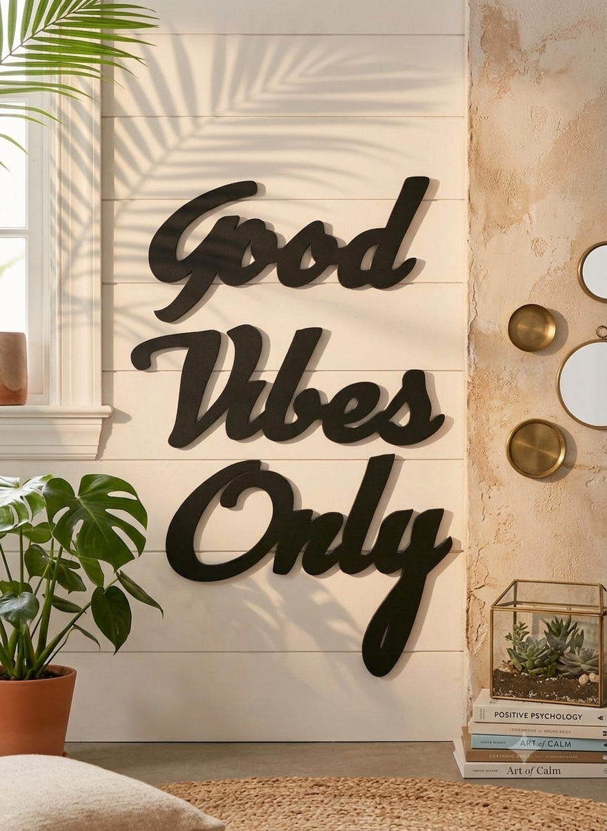 Good Vibes Only MDF Wall Art