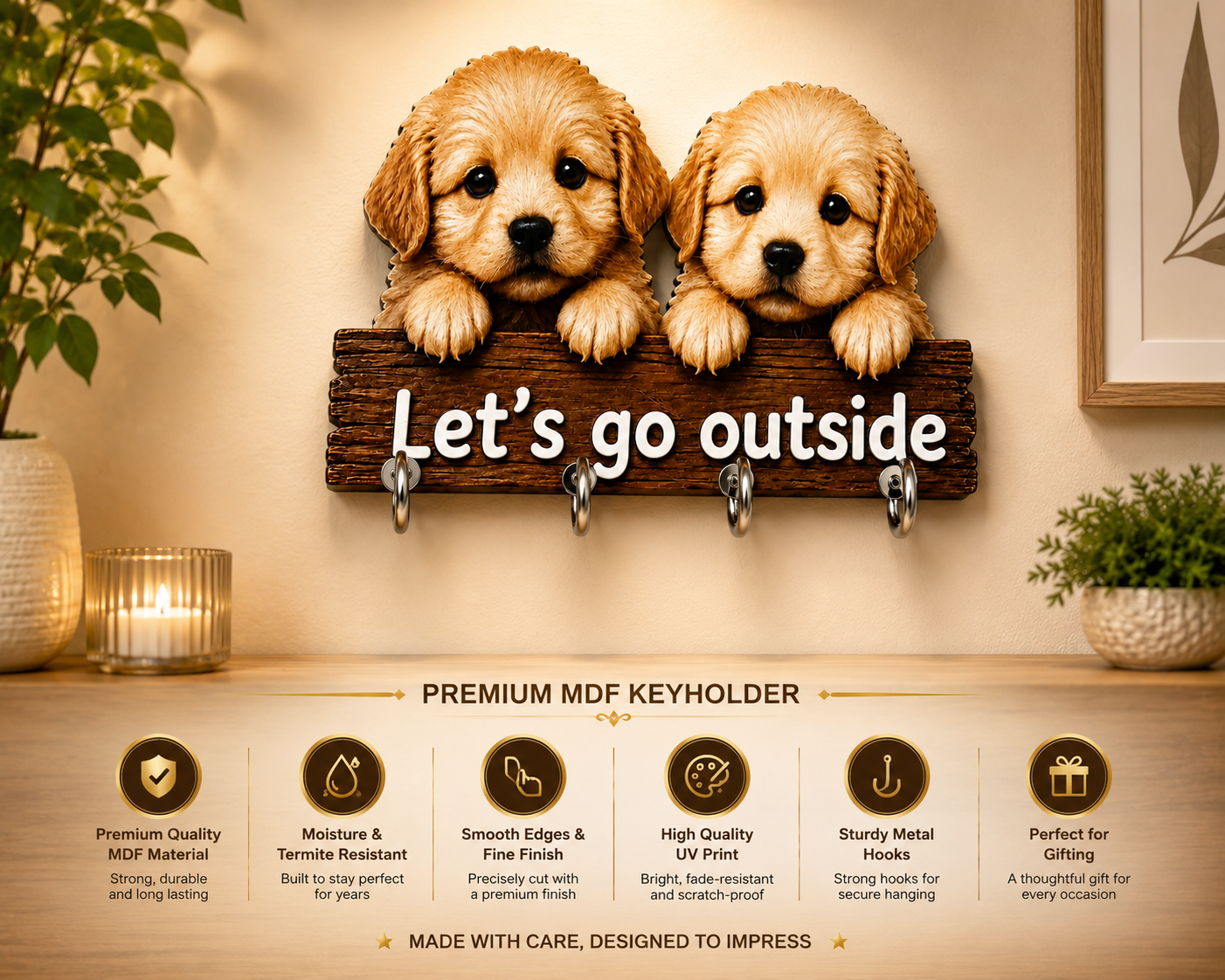 Let's Go Outside Keyholder