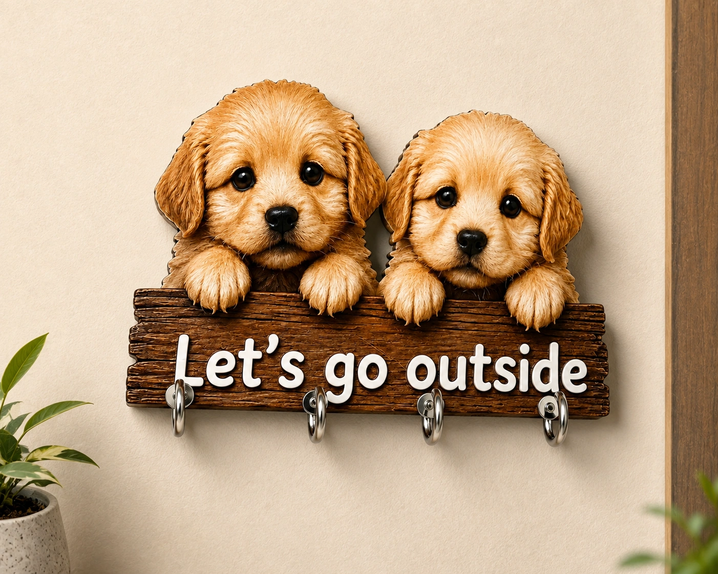 Let's Go Outside Keyholder