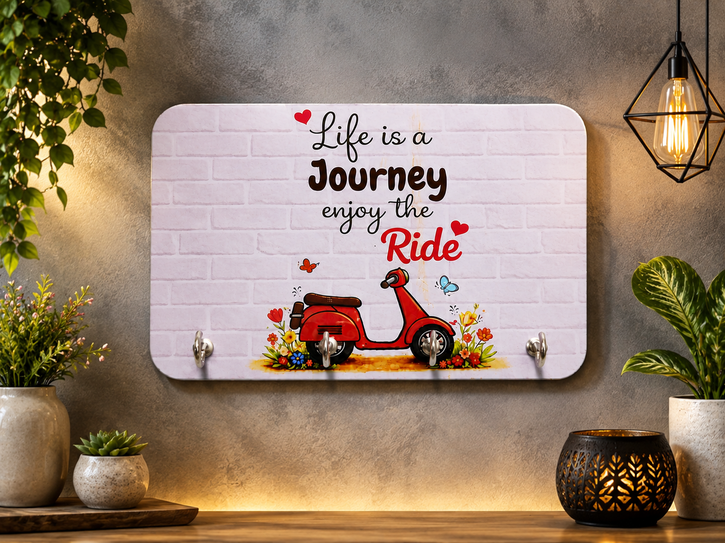 Life Is A Journey Enjoy The Ride Keyholder