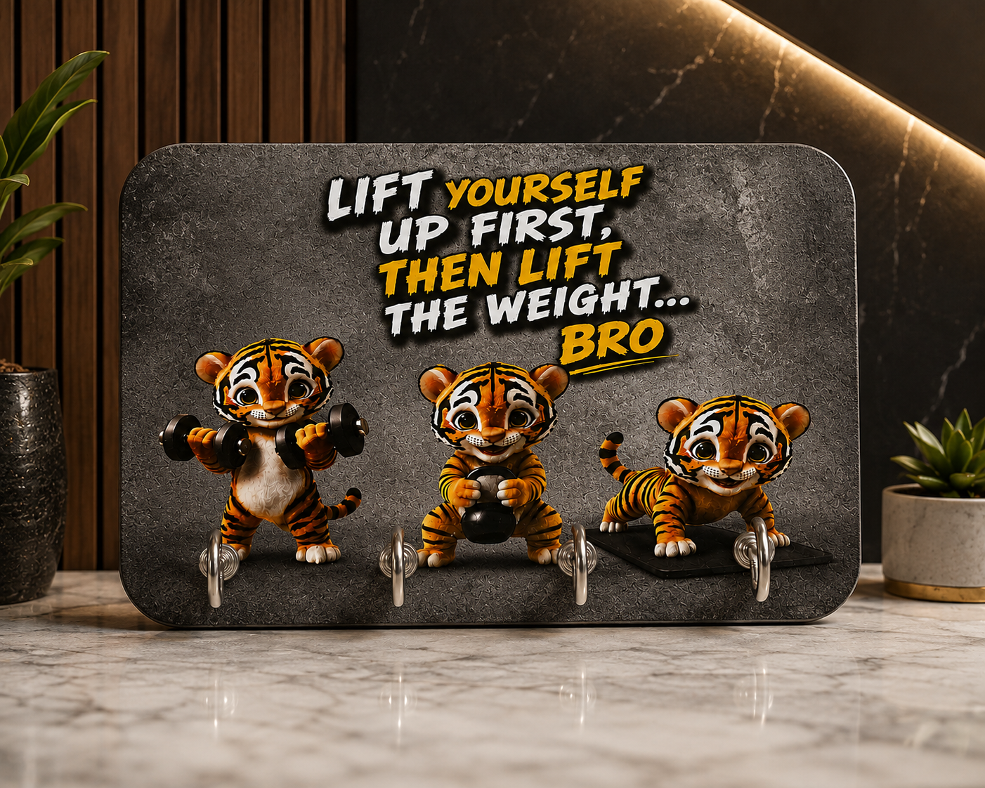 Lift Yourself Up First Then Lift The Weight Bro Keyholder