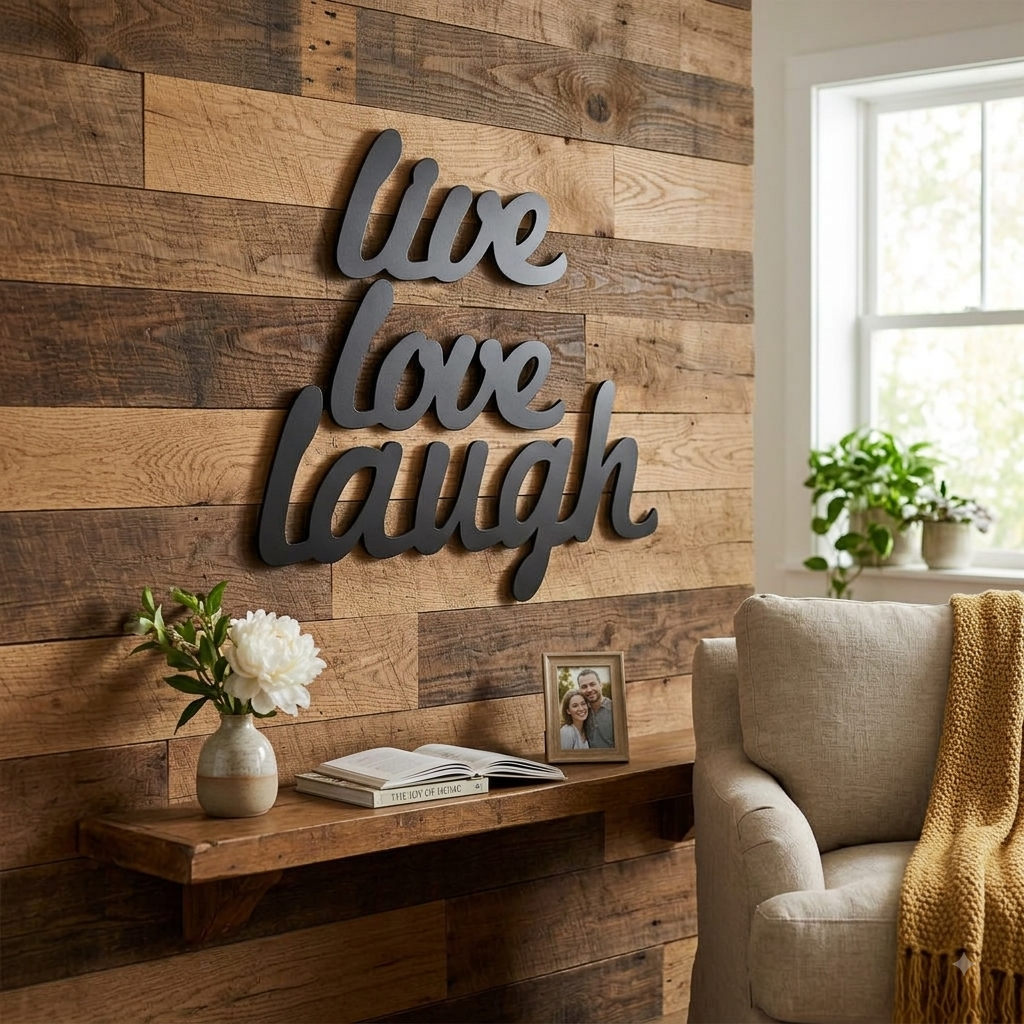 Live Love Laugh MDF Wallart