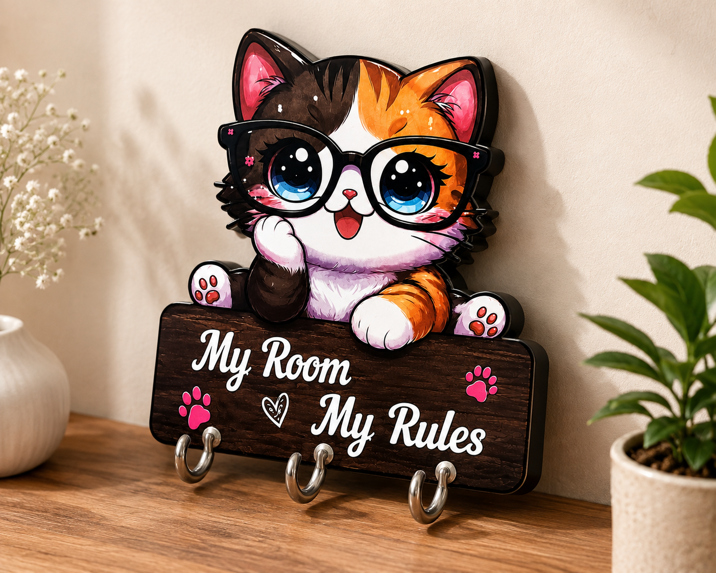 My Room My Rules Keyholder