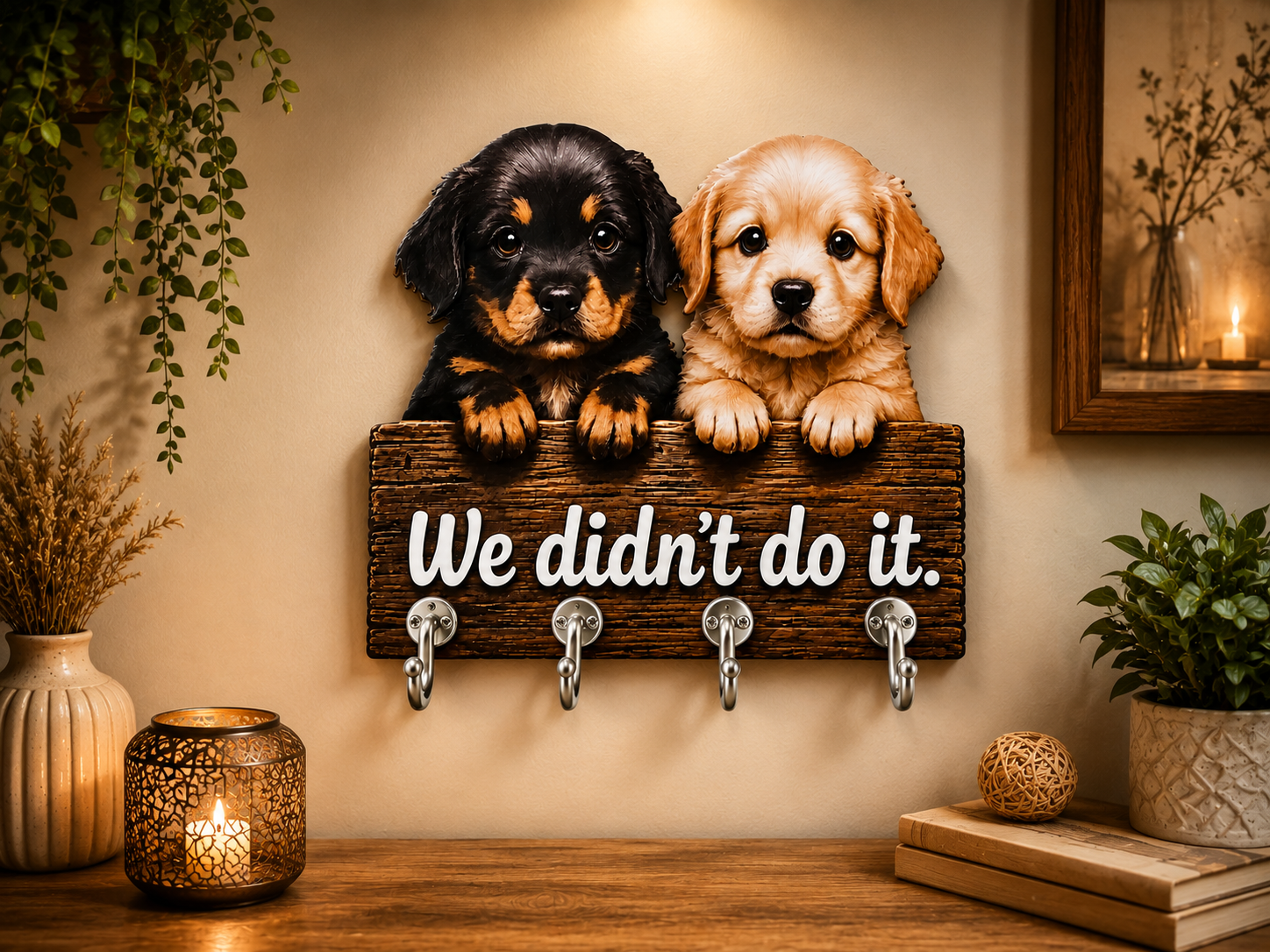 We Didn't Do It MDF Keyholder