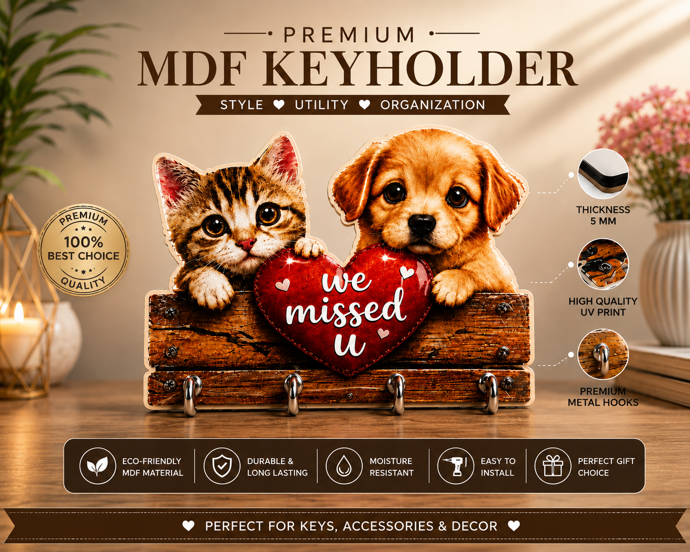 We Missed U Keyholder